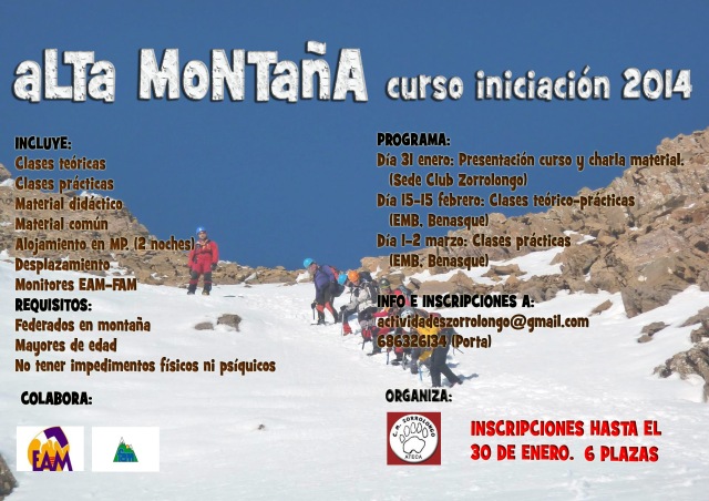Curso iniciación alta montaña 2014